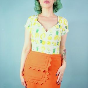 Lindy Bop Tops - Vintage Style Fruit Cocktail Bodysuit Lindy Bop Tops - Vintage Style Fruit Cocktail Bodysuit